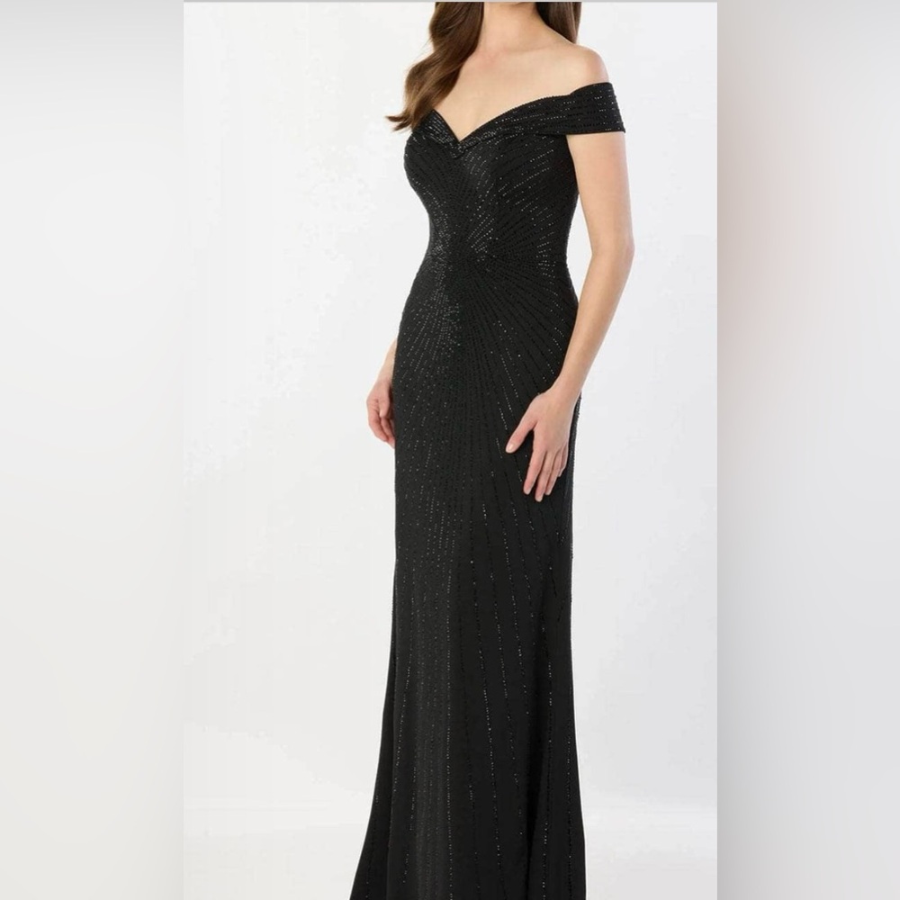 Montage by mon Cheri black evening gown
